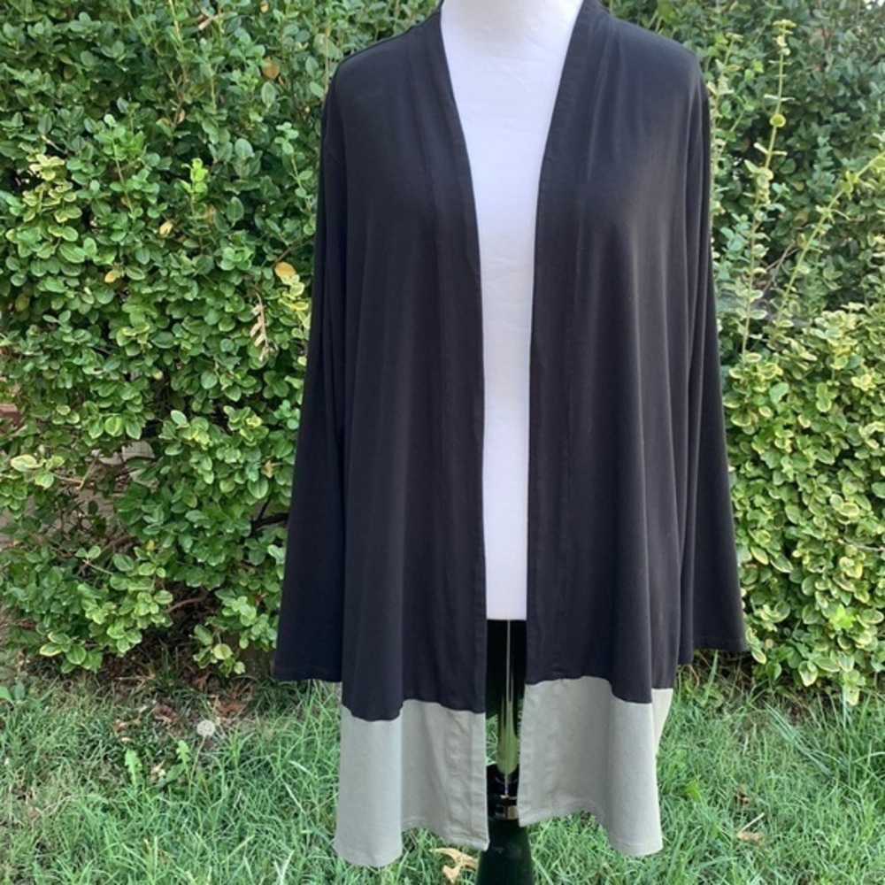 J. Jill Wearever Collection Open Colorblock Cardigan XL PETITE